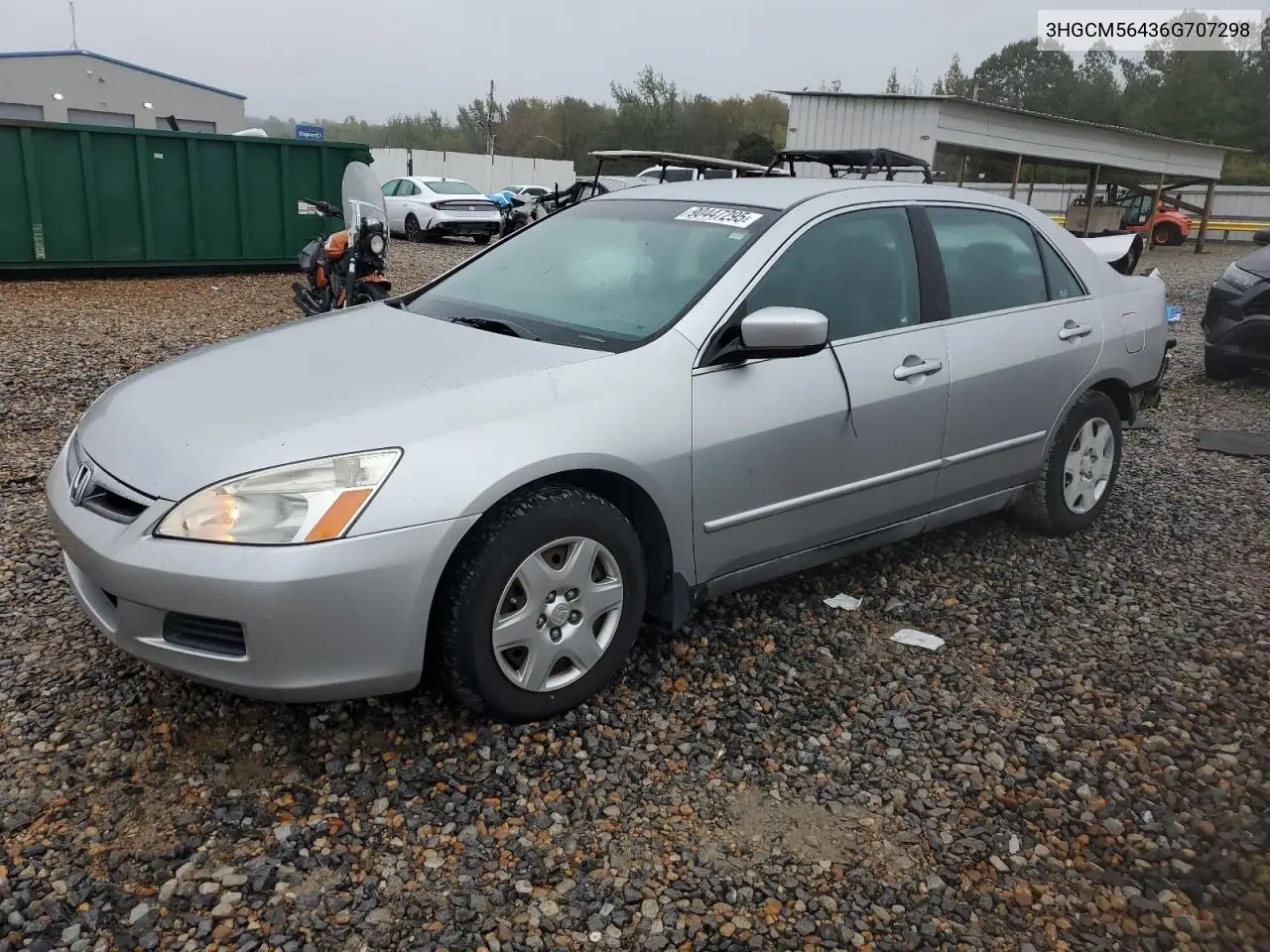 3HGCM56436G707298 2006 Honda Accord Lx