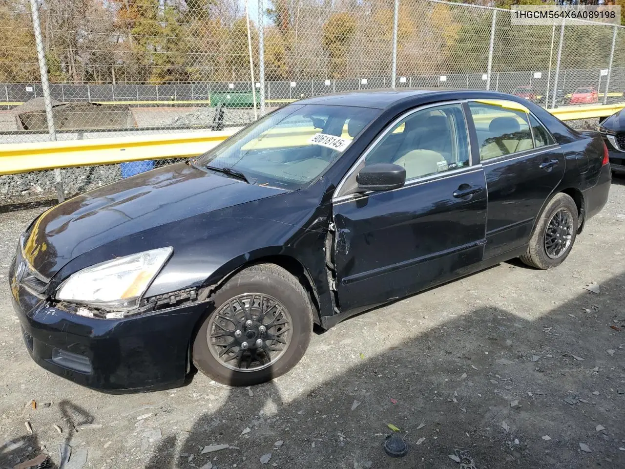 1HGCM564X6A089198 2006 Honda Accord Lx
