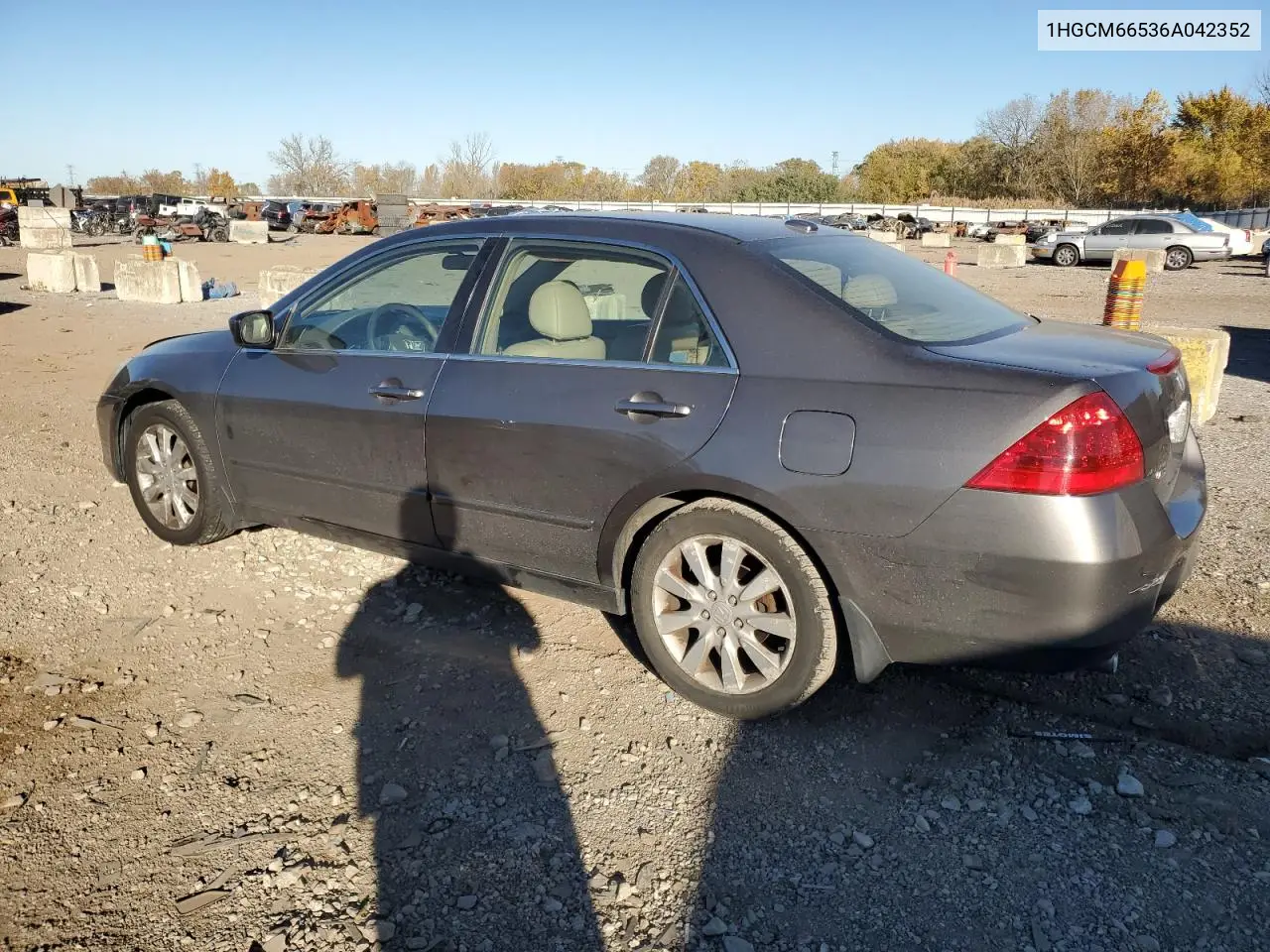 1HGCM66536A042352 2006 Honda Accord Ex