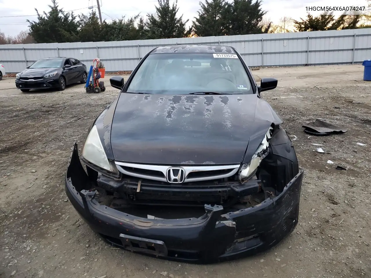 1HGCM564X6A074247 2006 Honda Accord Lx