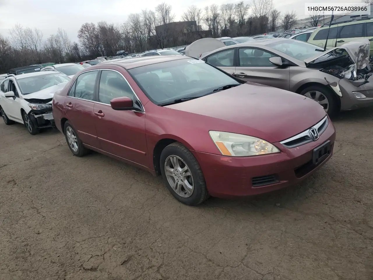 1HGCM56726A038966 2006 Honda Accord Ex