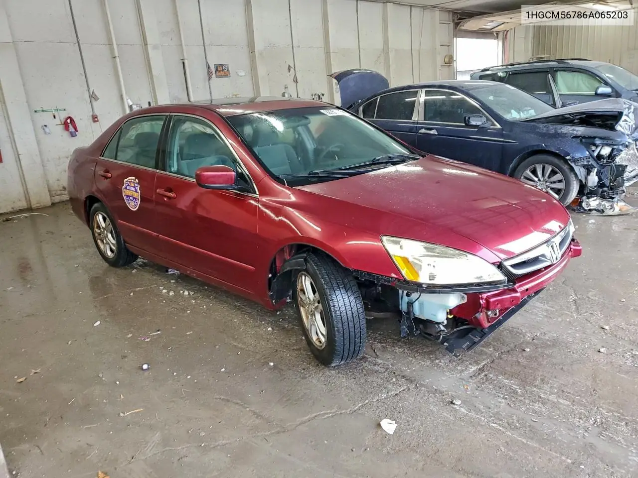 1HGCM56786A065203 2006 Honda Accord Ex