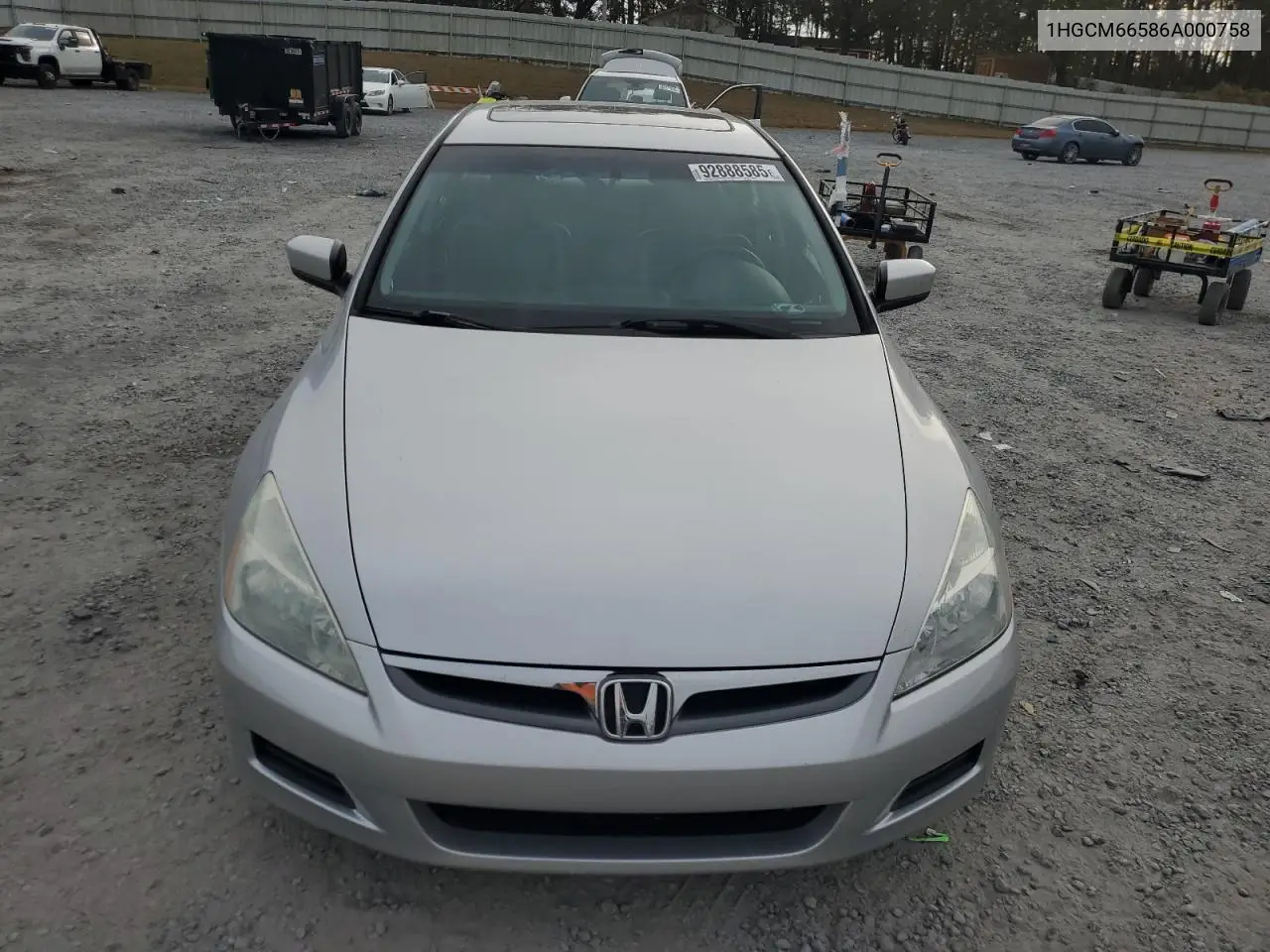 1HGCM66586A000758 2006 Honda Accord Ex