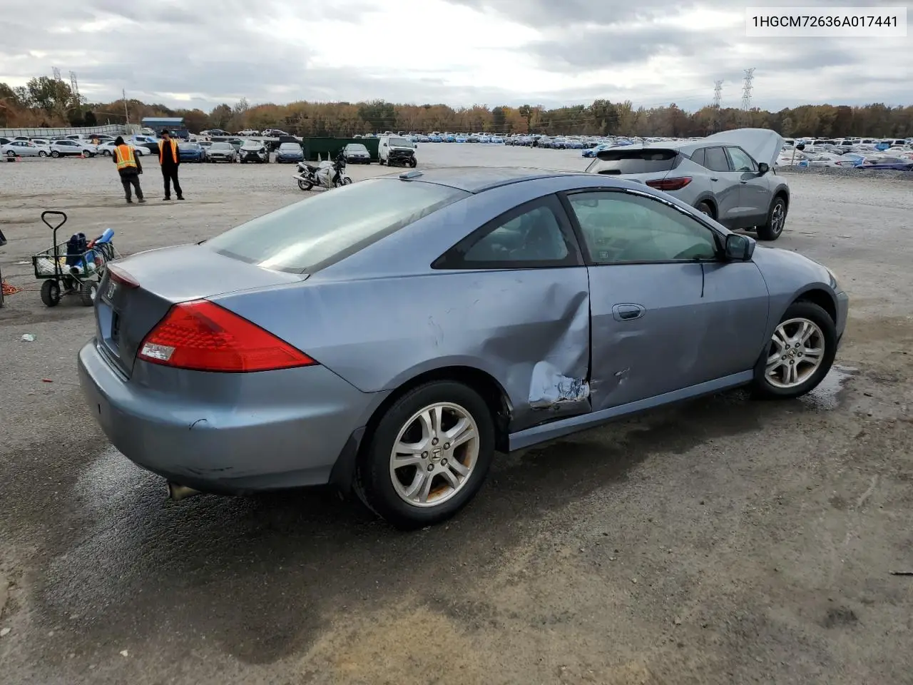 1HGCM72636A017441 2006 Honda Accord Ex