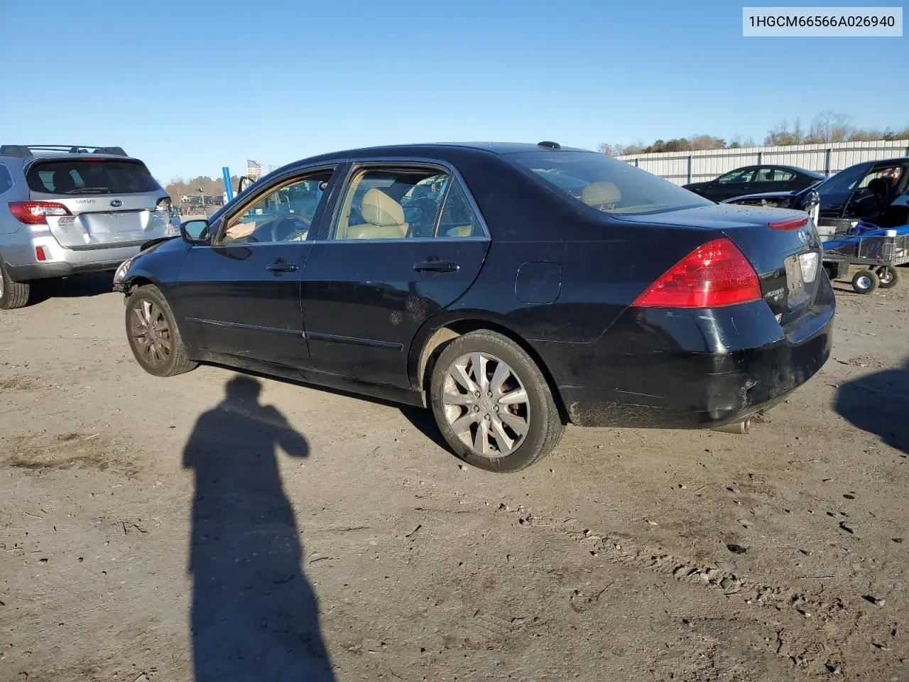 1HGCM66566A026940 2006 Honda Accord Ex