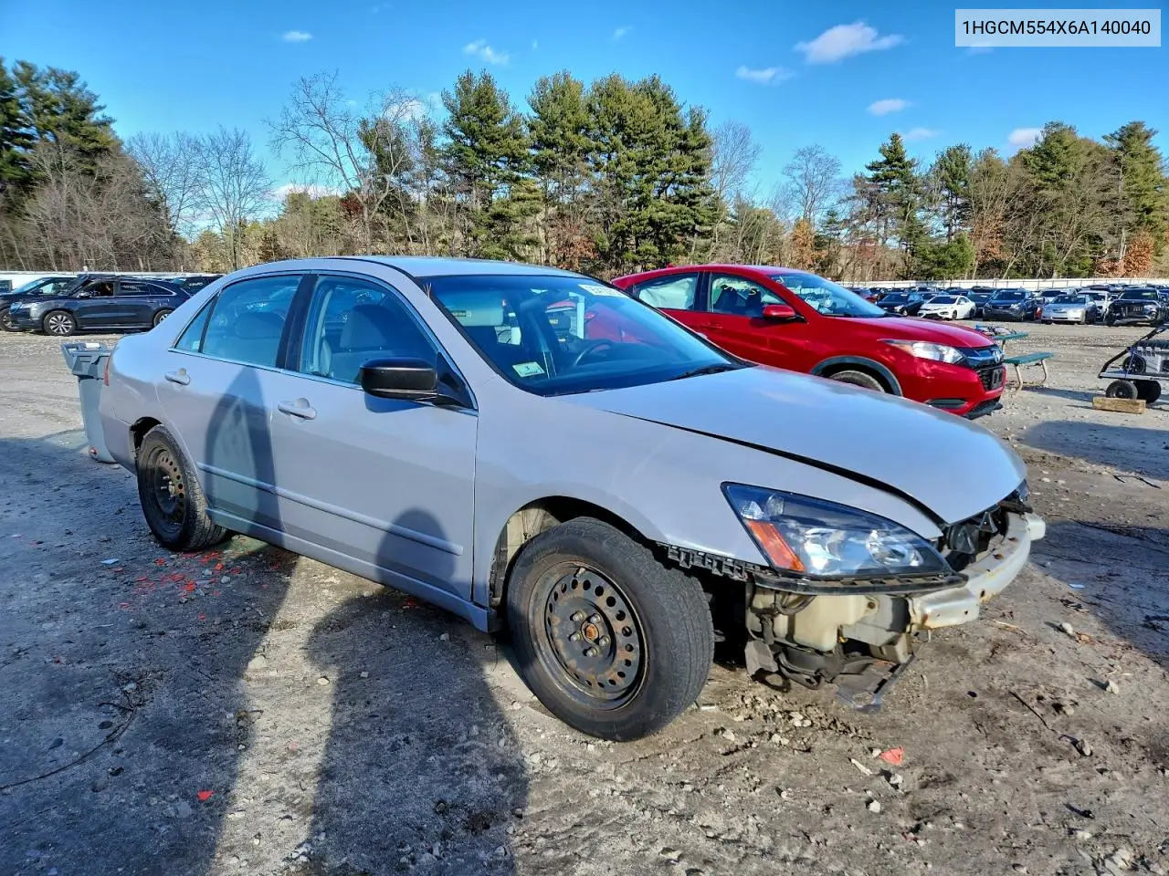 1HGCM554X6A140040 2006 Honda Accord Lx