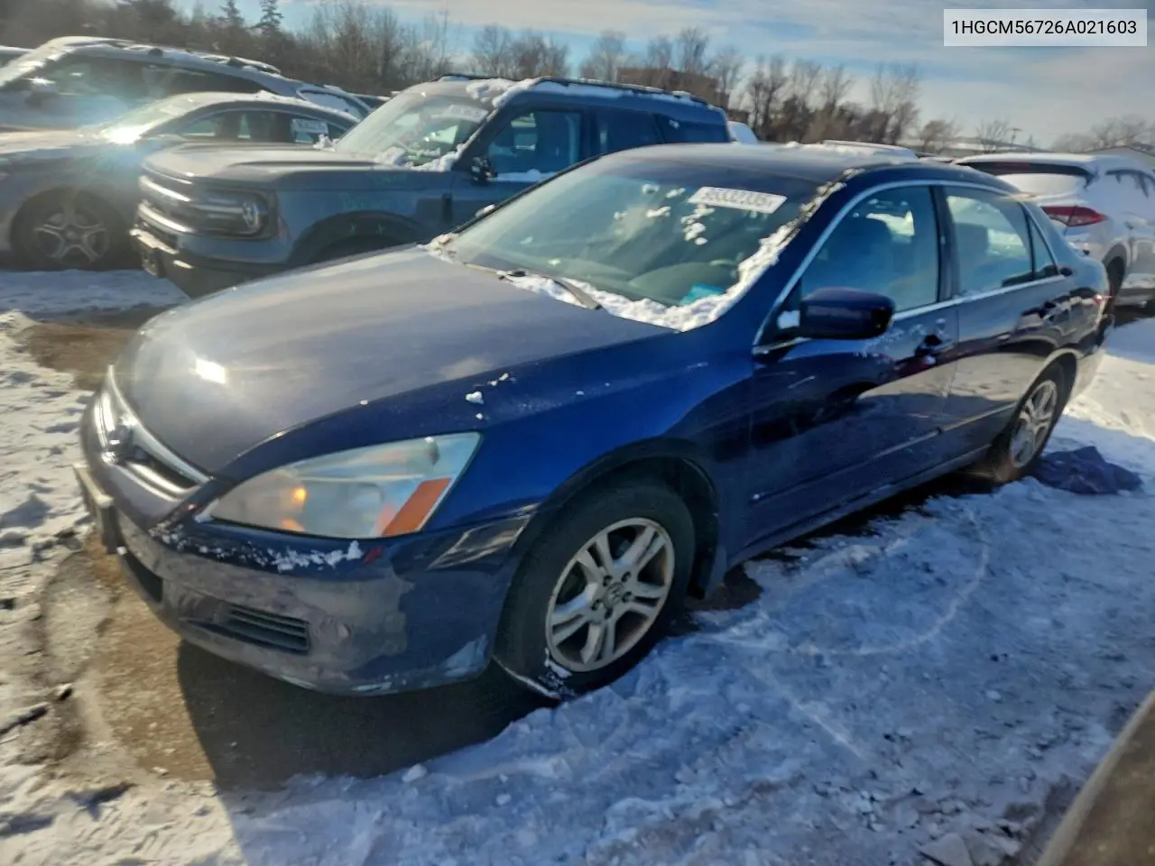 1HGCM56726A021603 2006 Honda Accord Ex