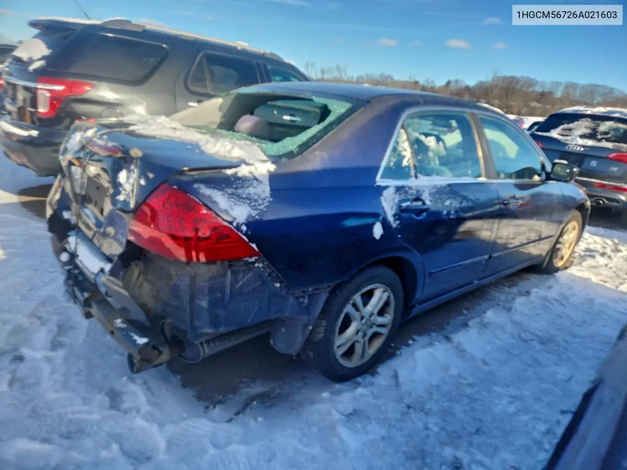 1HGCM56726A021603 2006 Honda Accord Ex