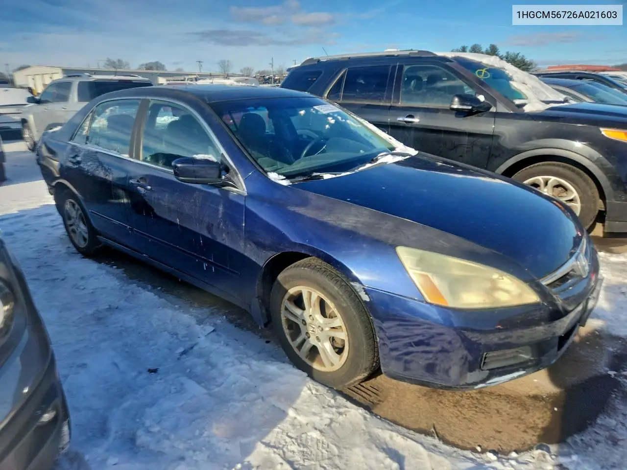 1HGCM56726A021603 2006 Honda Accord Ex
