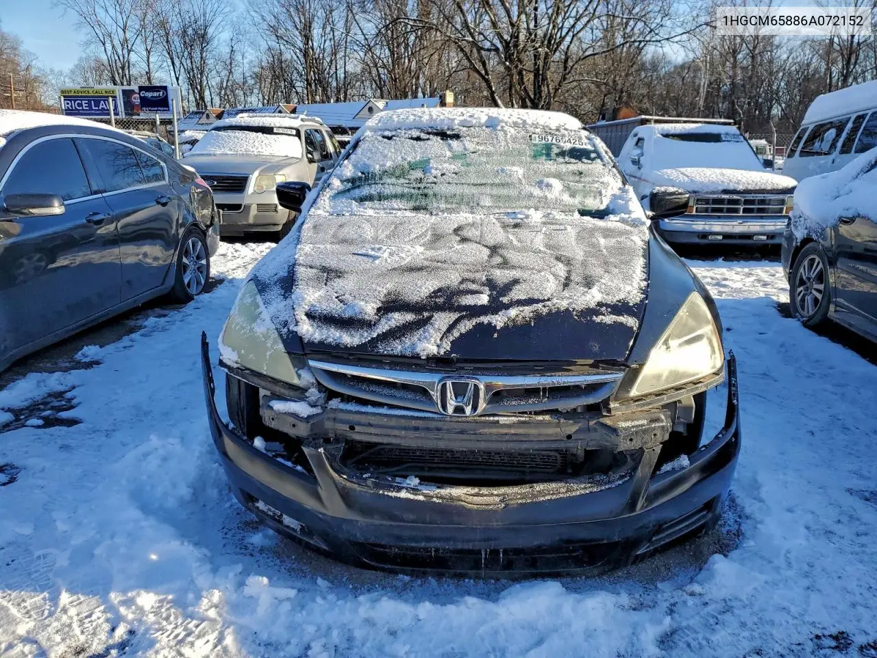 1HGCM65886A072152 2006 Honda Accord Ex