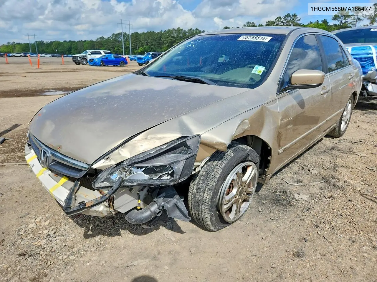 1HGCM56807A186477 2007 Honda Accord Ex