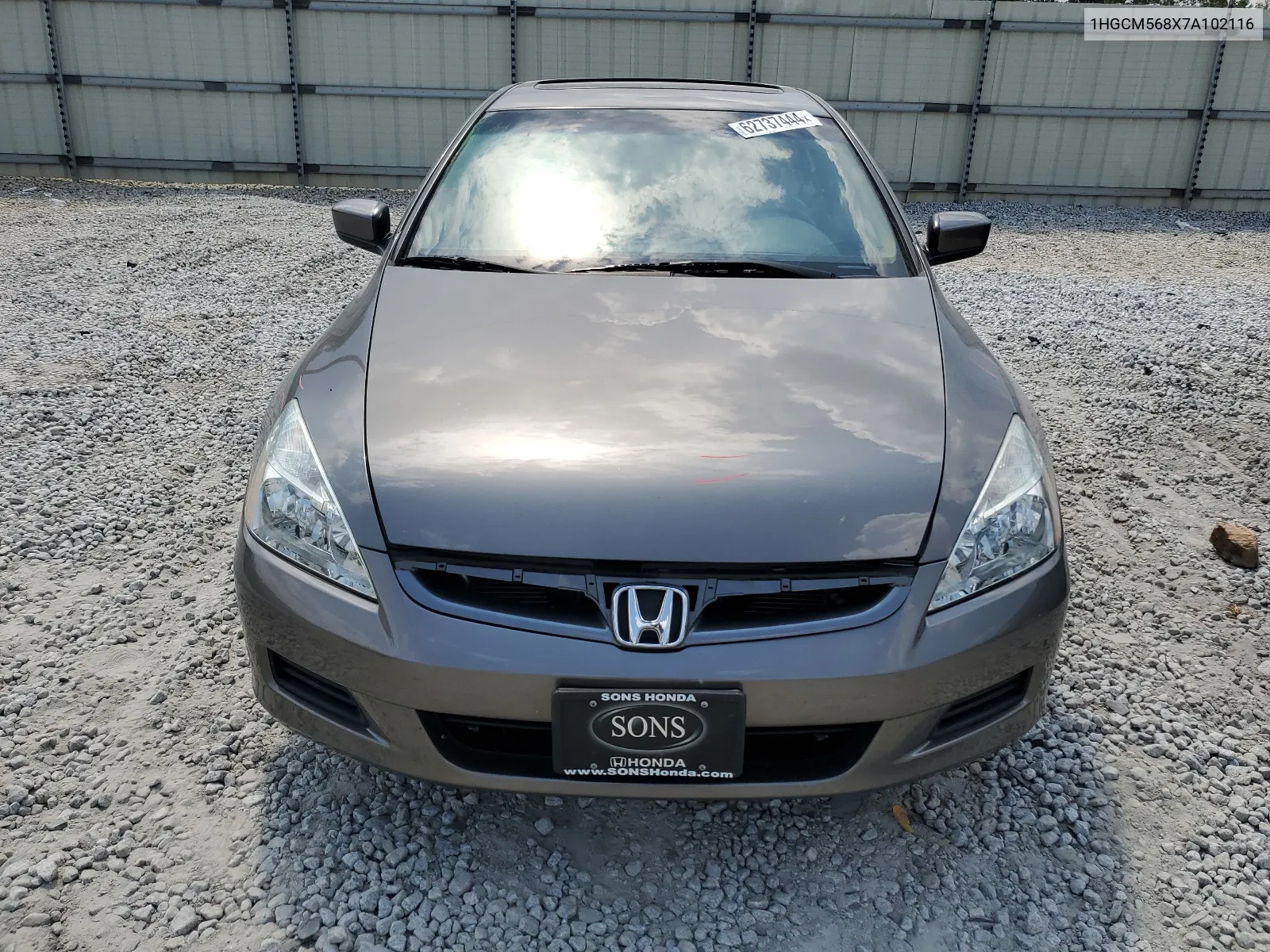 2007 Honda Accord Ex VIN: 1HGCM568X7A102116 Lot: 62737444