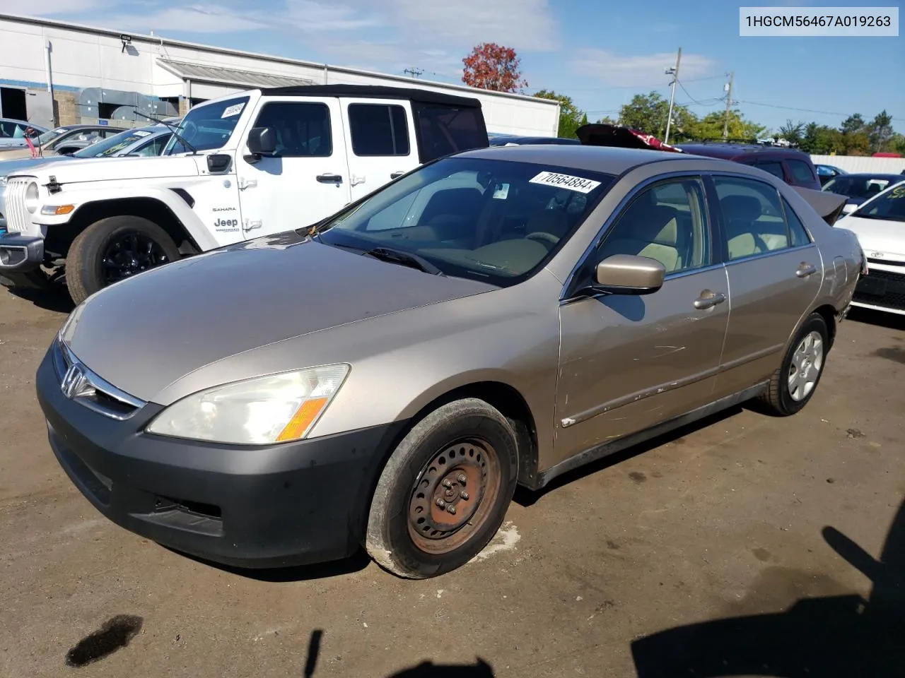 2007 Honda Accord Lx VIN: 1HGCM56467A019263 Lot: 70564884