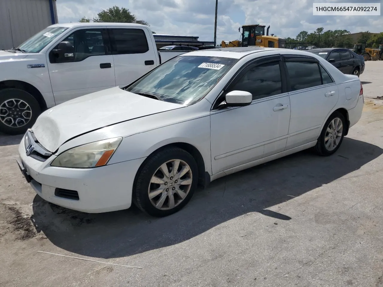 2007 Honda Accord Ex VIN: 1HGCM66547A092274 Lot: 71888534