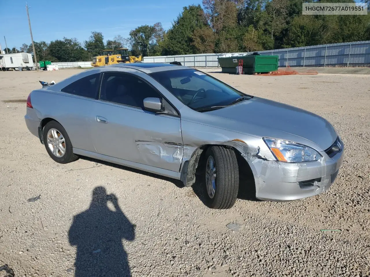 1HGCM72677A019551 2007 Honda Accord Ex