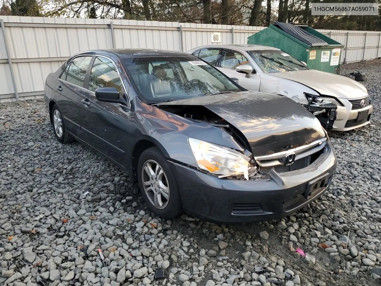 1HGCM56867A059071 2007 Honda Accord Ex