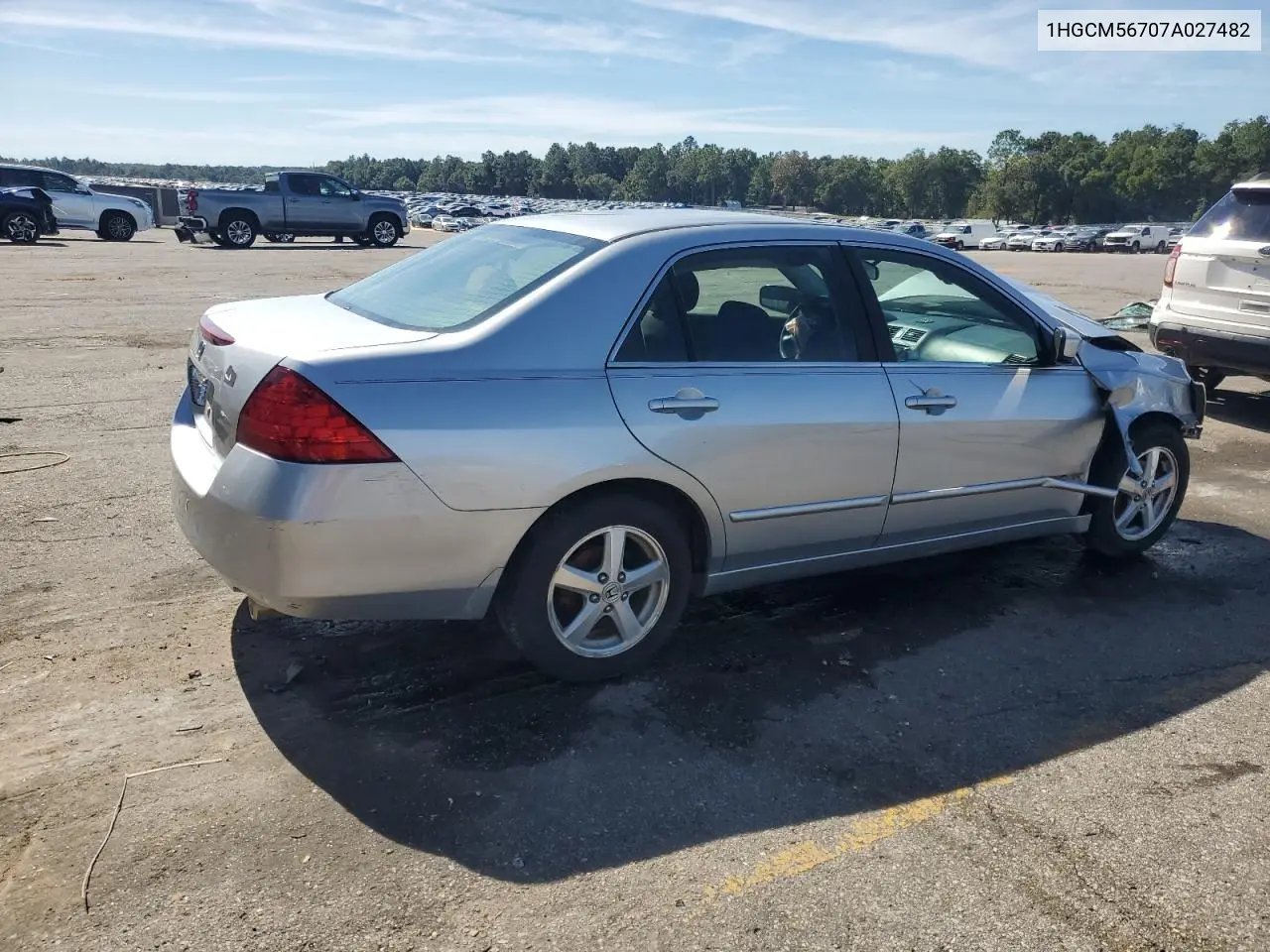 1HGCM56707A027482 2007 Honda Accord Ex