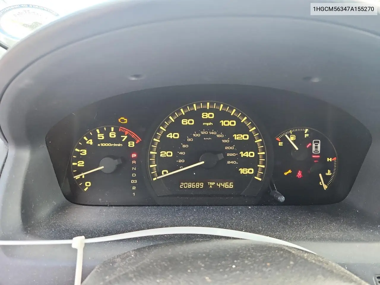 1HGCM56347A155270 2007 Honda Accord Se