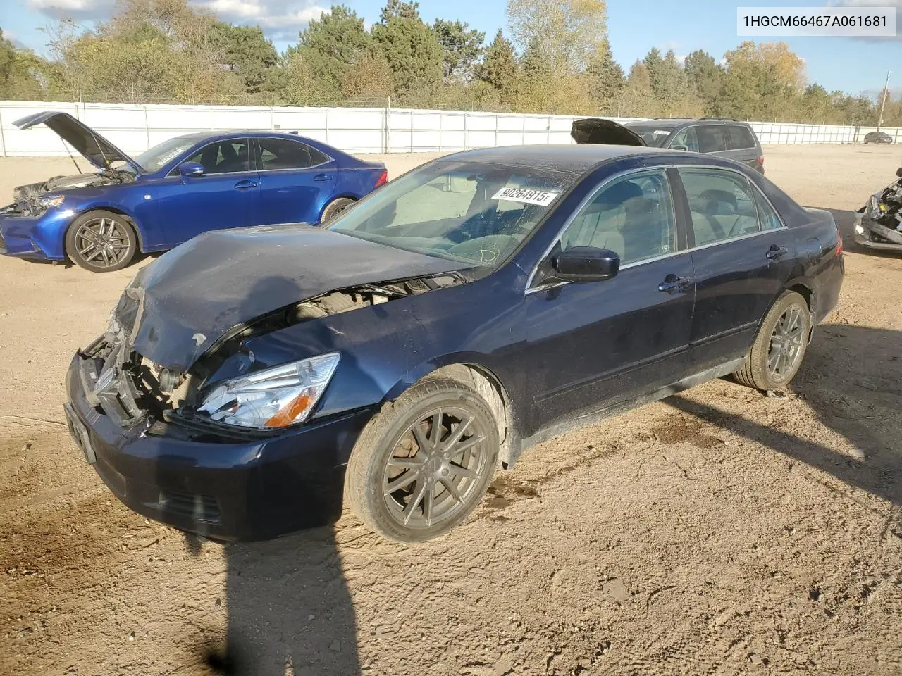 1HGCM66467A061681 2007 Honda Accord Se