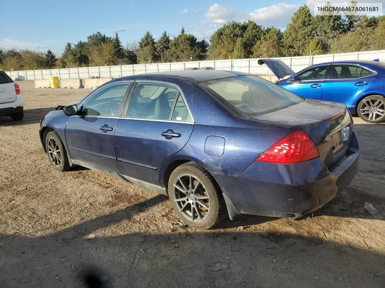 1HGCM66467A061681 2007 Honda Accord Se