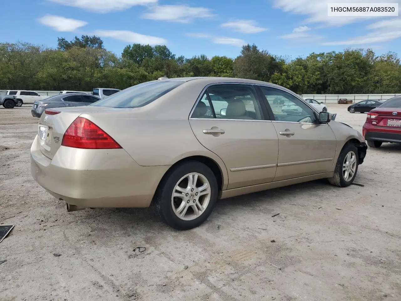 1HGCM56887A083520 2007 Honda Accord Ex