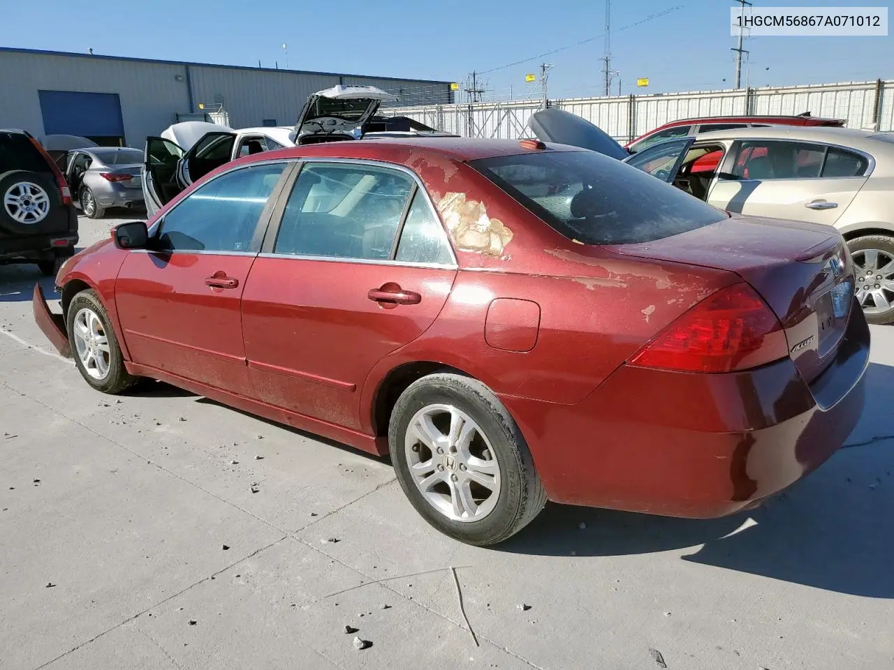 1HGCM56867A071012 2007 Honda Accord Ex