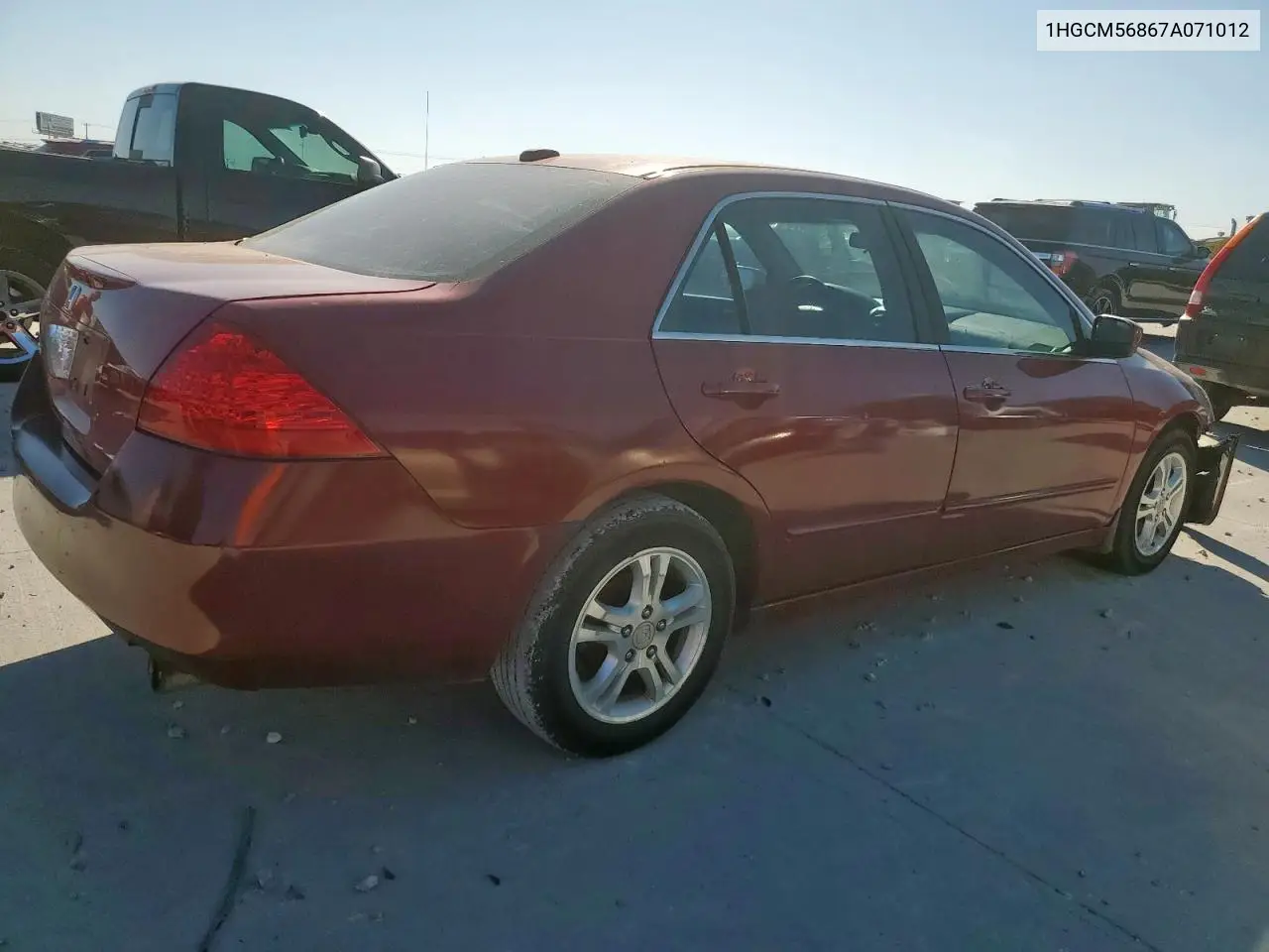 1HGCM56867A071012 2007 Honda Accord Ex