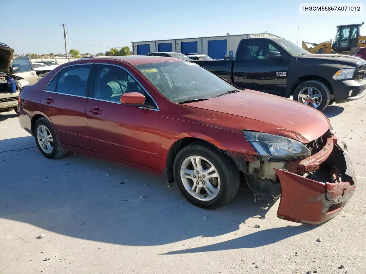 1HGCM56867A071012 2007 Honda Accord Ex