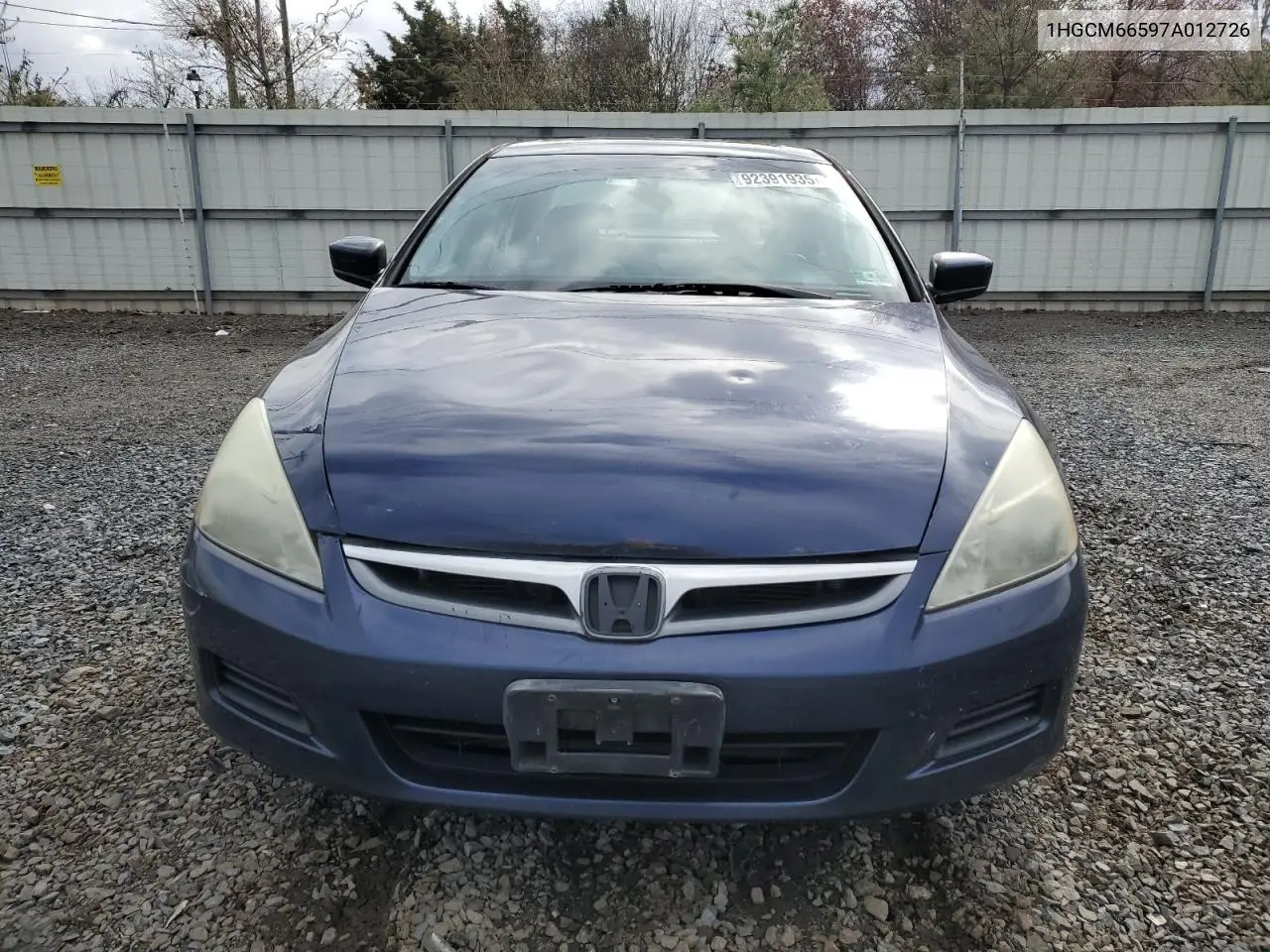 1HGCM66597A012726 2007 Honda Accord Ex