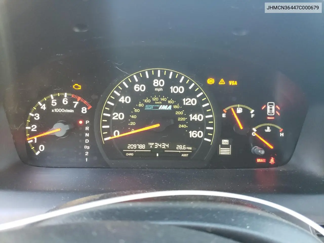 JHMCN36447C000679 2007 Honda Accord Hybrid