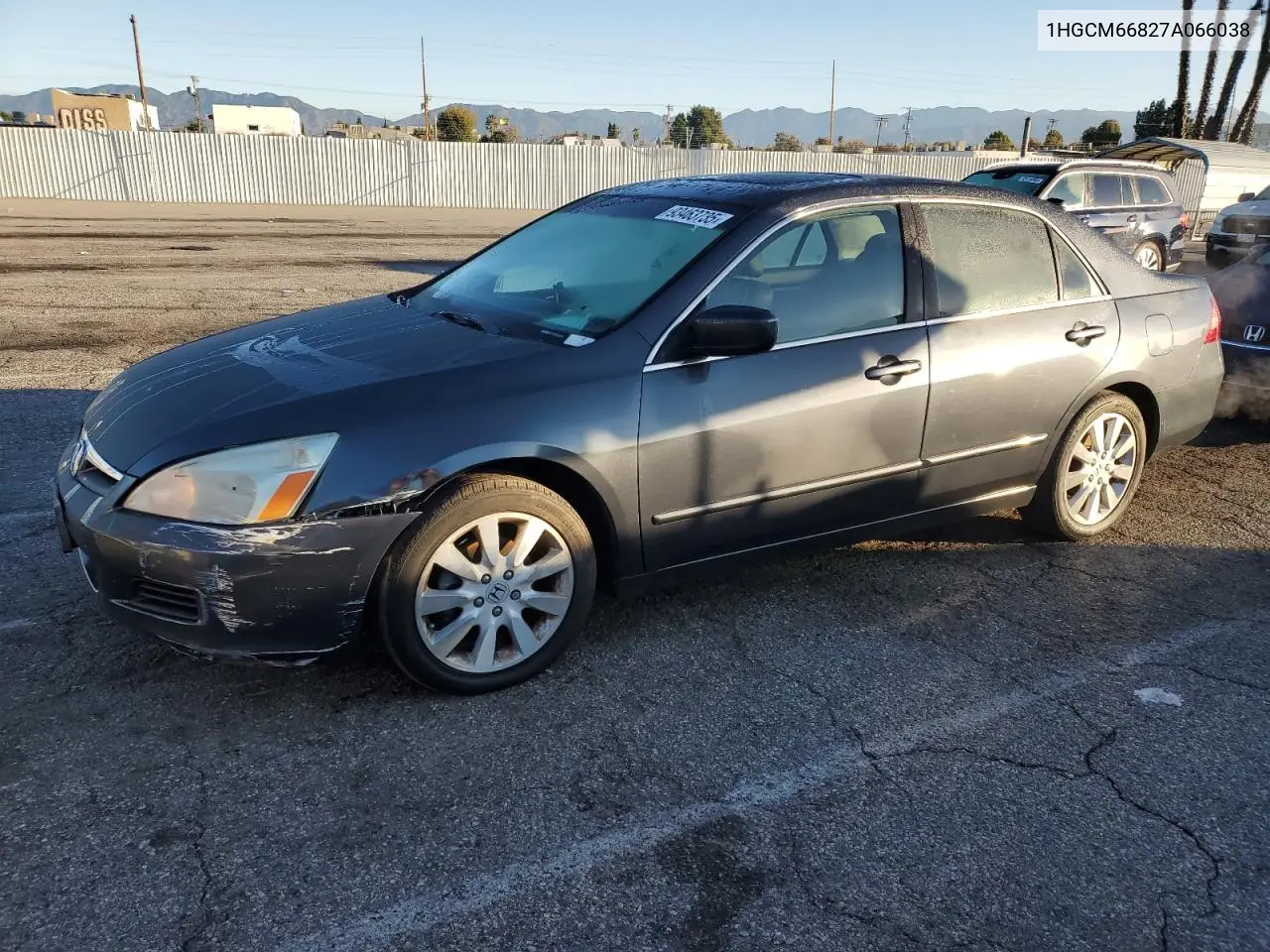 1HGCM66827A066038 2007 Honda Accord Ex