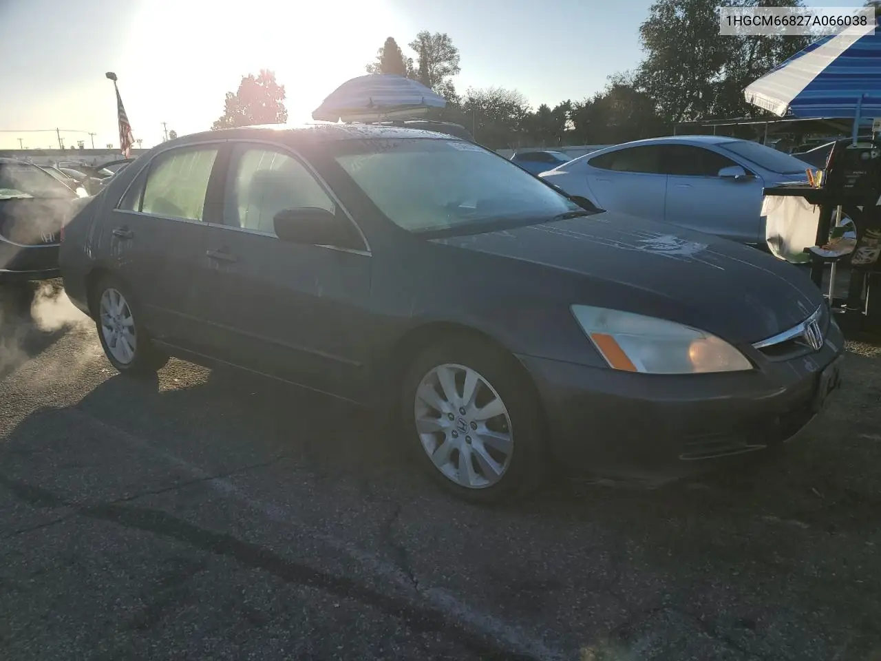 1HGCM66827A066038 2007 Honda Accord Ex