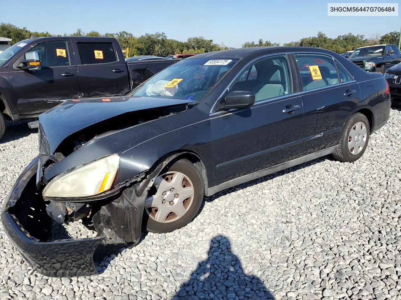 3HGCM56447G706484 2007 Honda Accord Lx