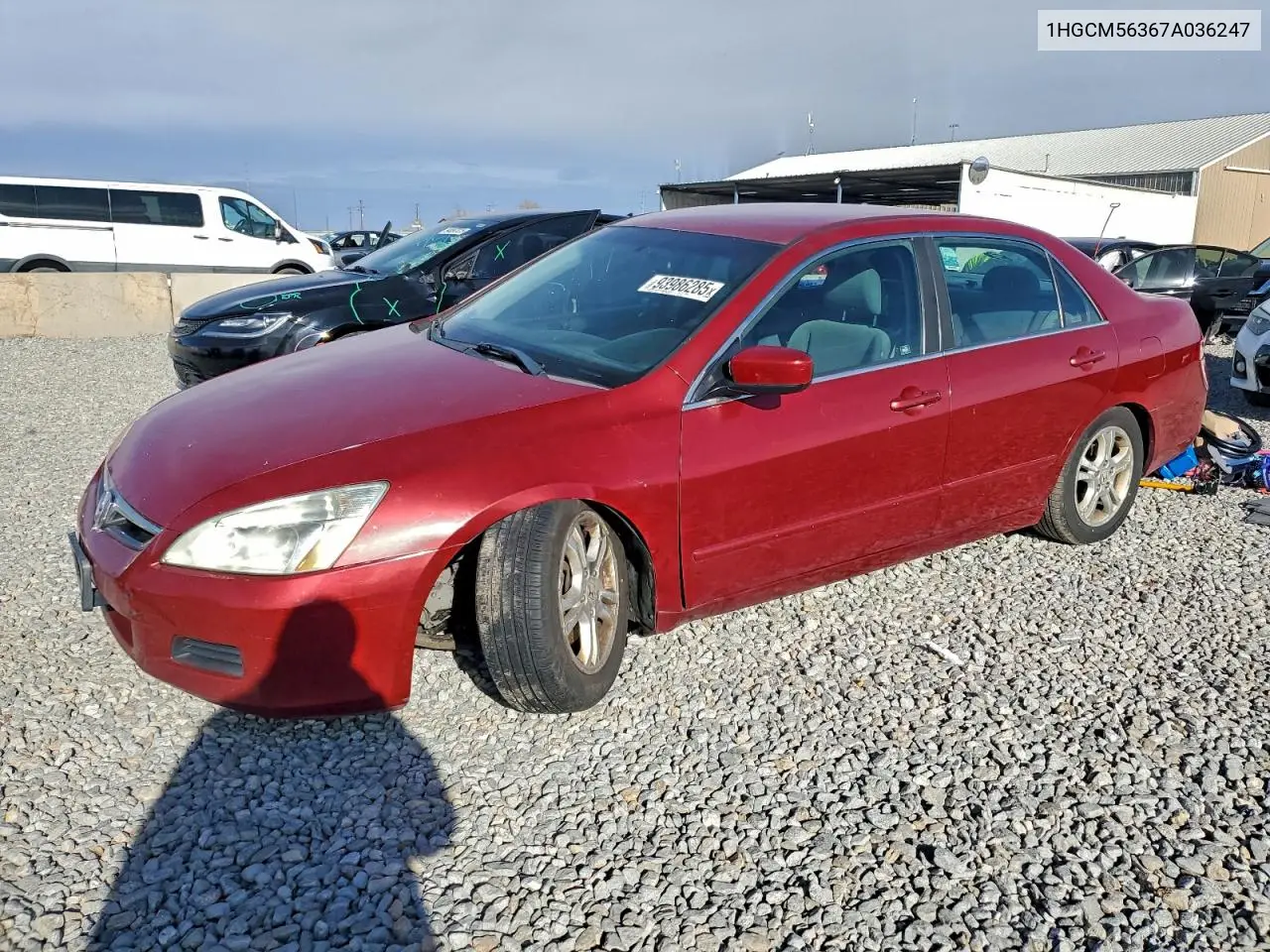 1HGCM56367A036247 2007 Honda Accord Se