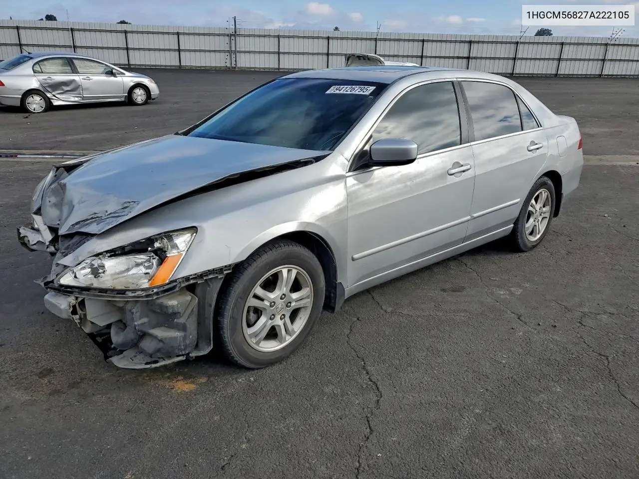 1HGCM56827A222105 2007 Honda Accord Ex