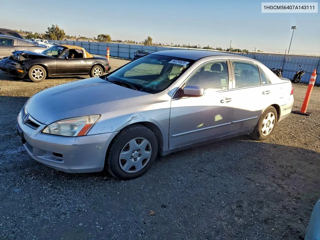 1HGCM56407A143111 2007 Honda Accord Lx