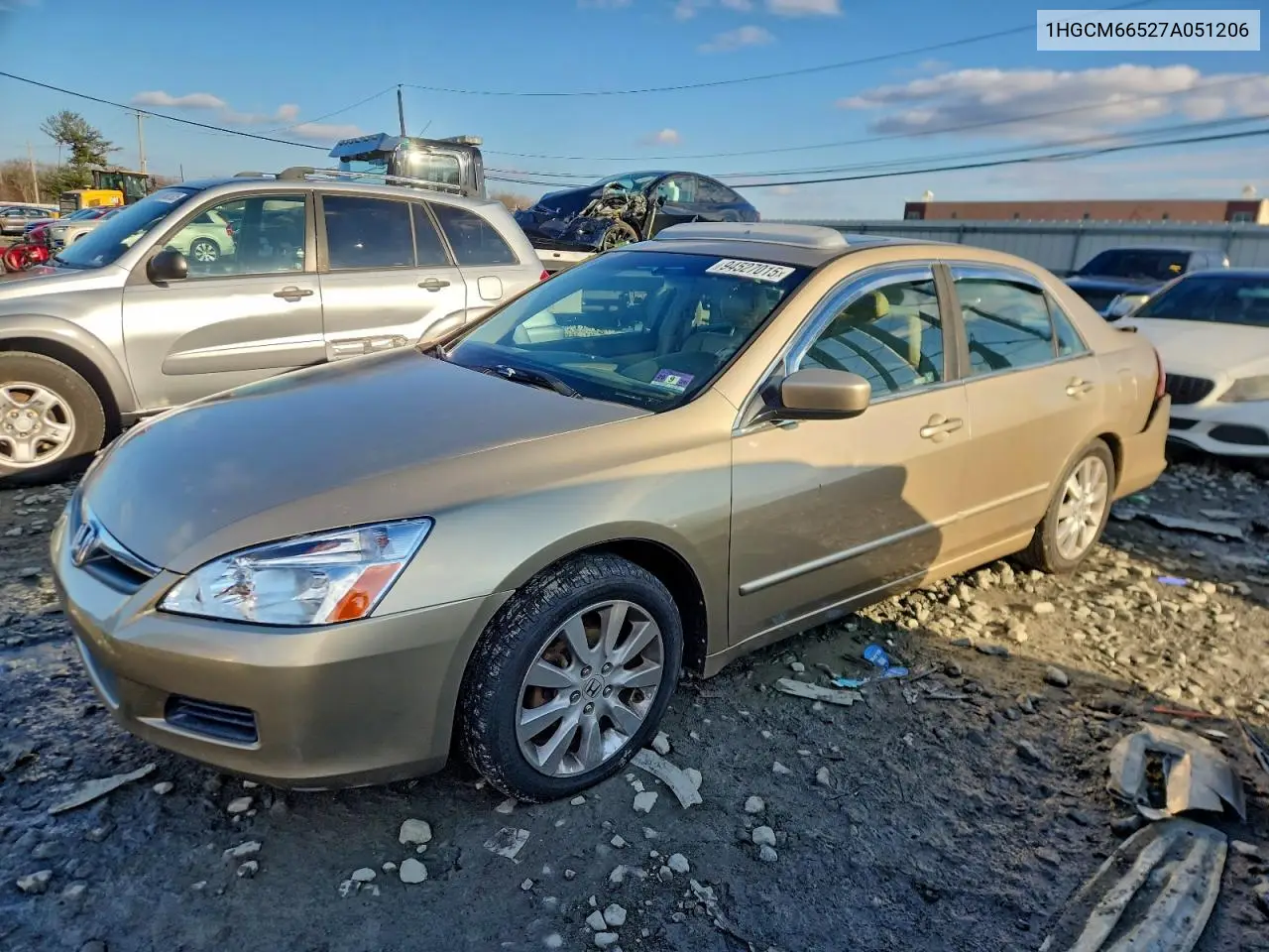 1HGCM66527A051206 2007 Honda Accord Ex