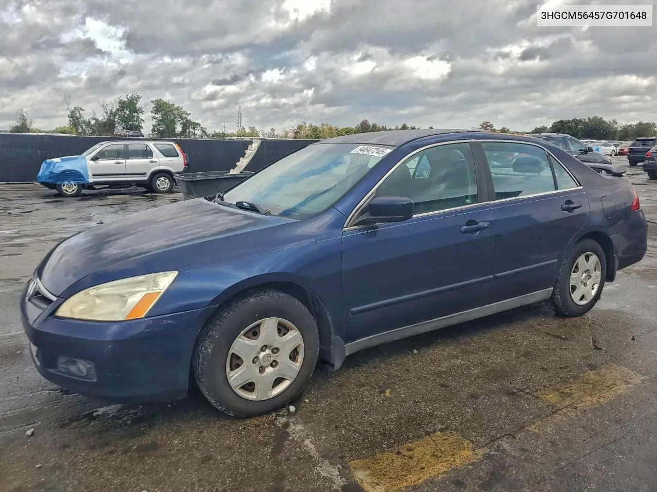 3HGCM56457G701648 2007 Honda Accord Lx