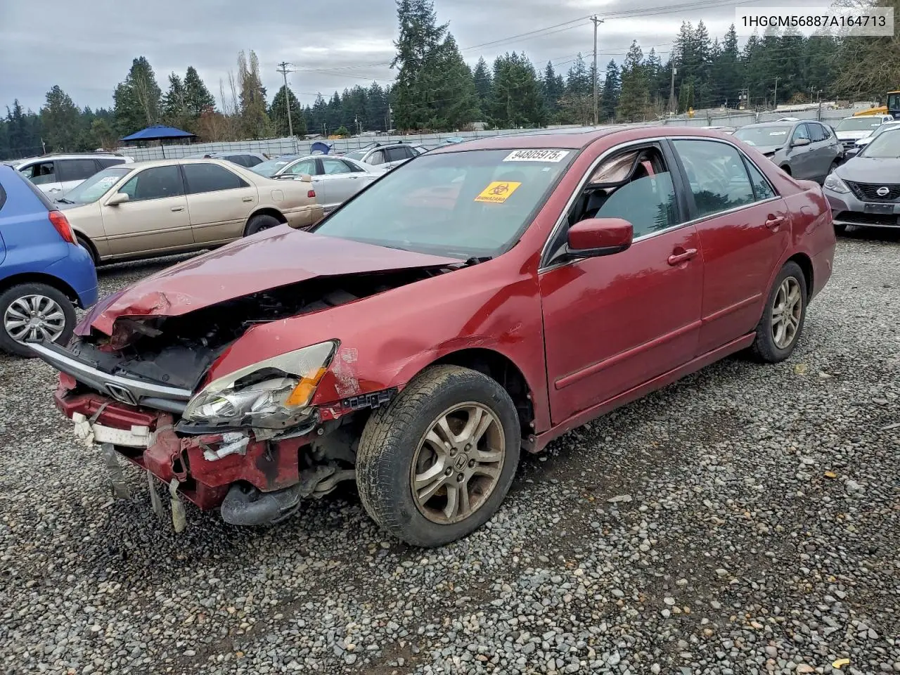 1HGCM56887A164713 2007 Honda Accord Ex