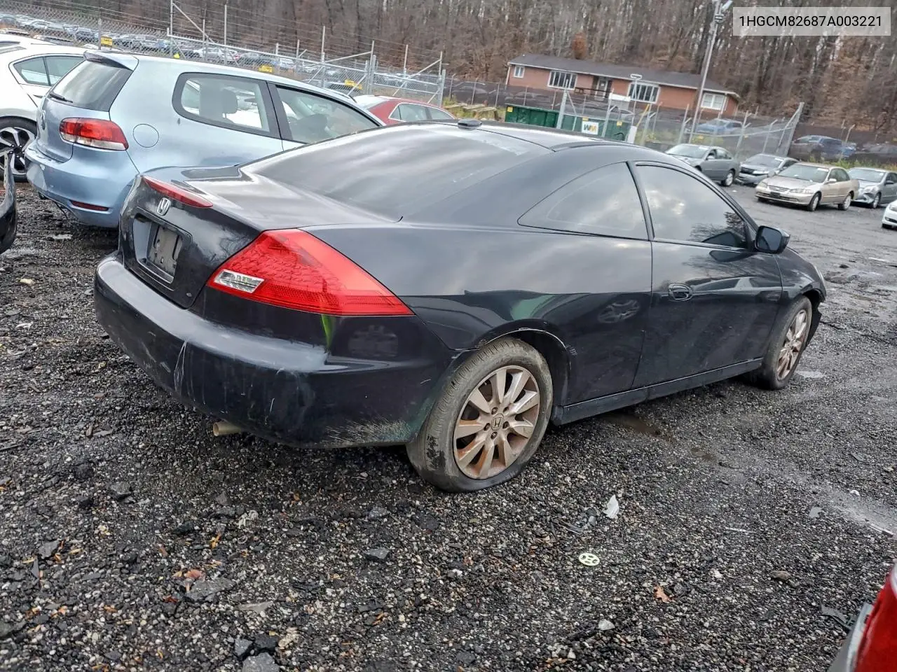 1HGCM82687A003221 2007 Honda Accord Ex