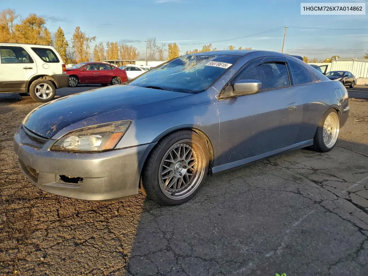 1HGCM726X7A014862 2007 Honda Accord Ex