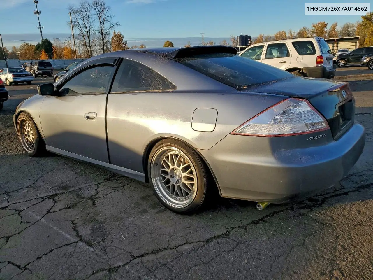 1HGCM726X7A014862 2007 Honda Accord Ex