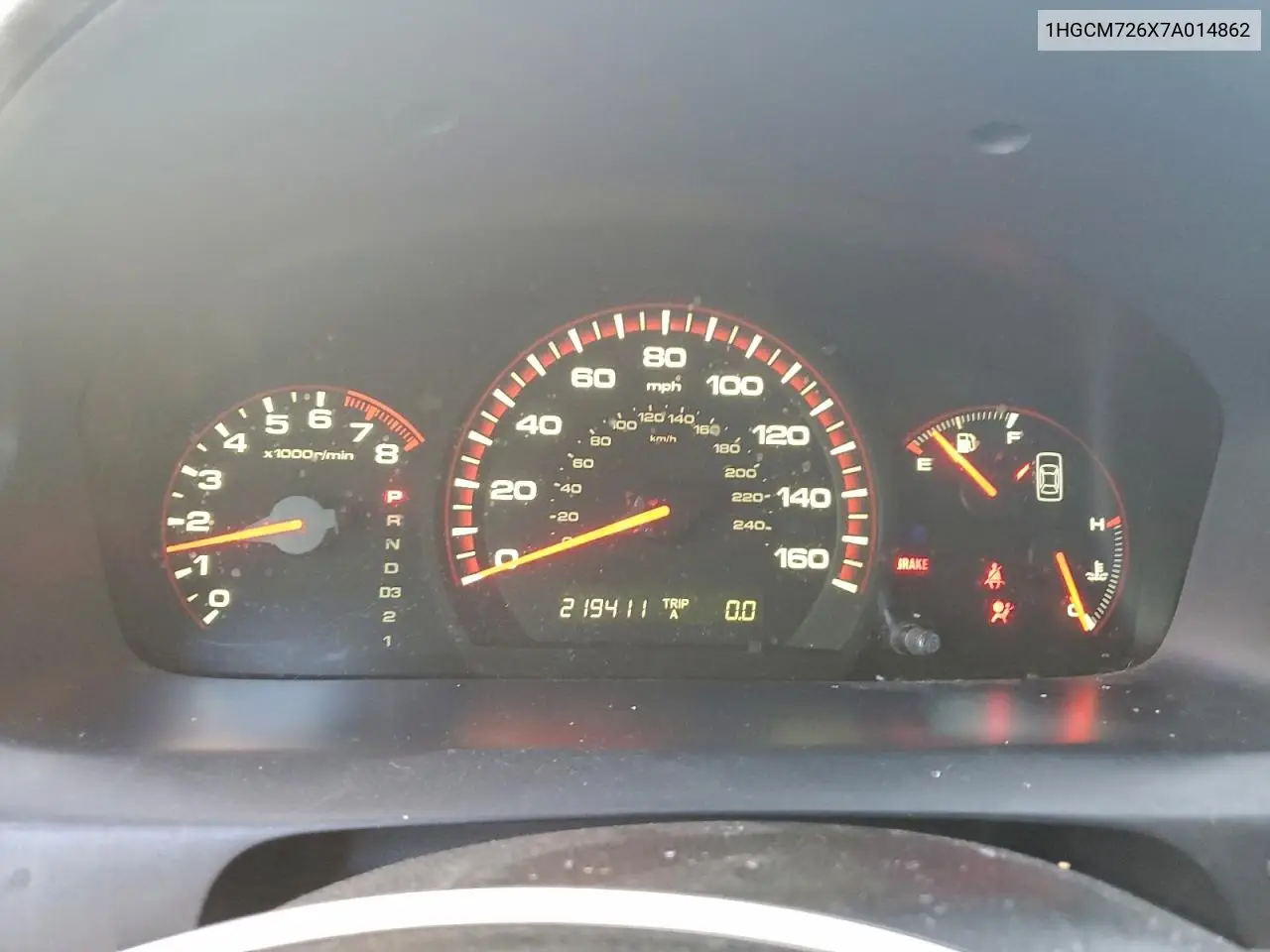 1HGCM726X7A014862 2007 Honda Accord Ex