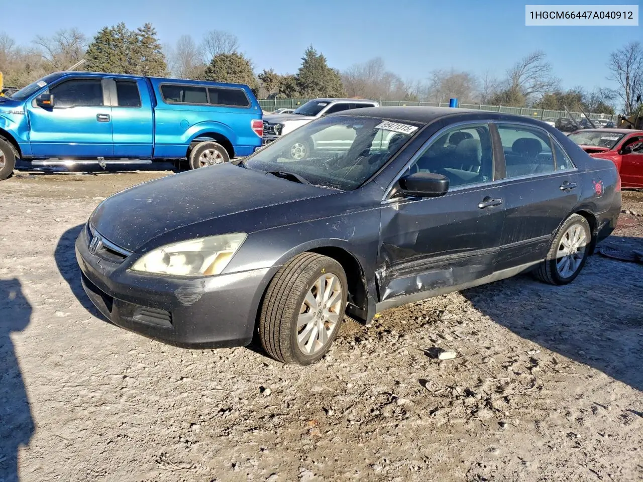 1HGCM66447A040912 2007 Honda Accord Se