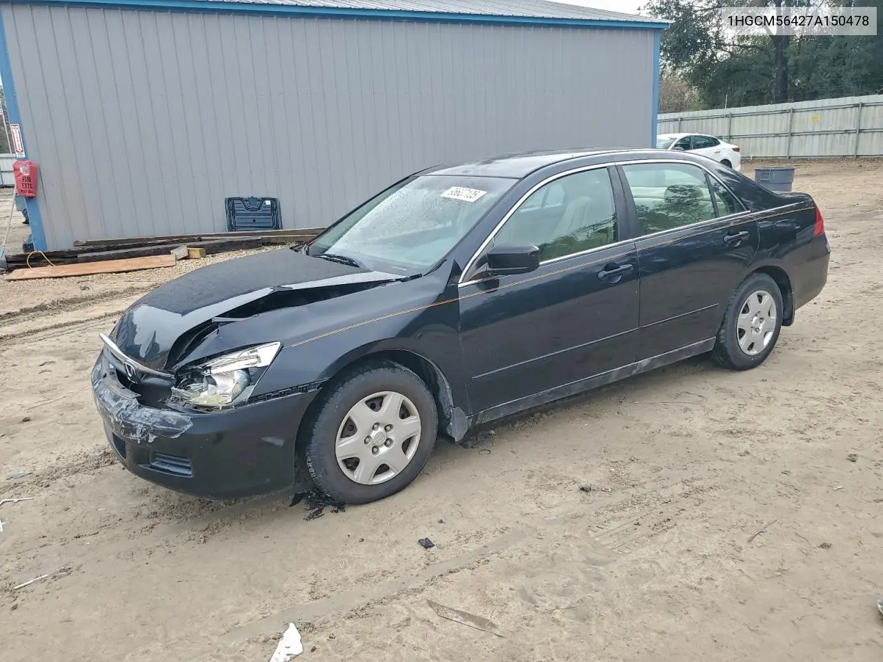 1HGCM56427A150478 2007 Honda Accord Lx
