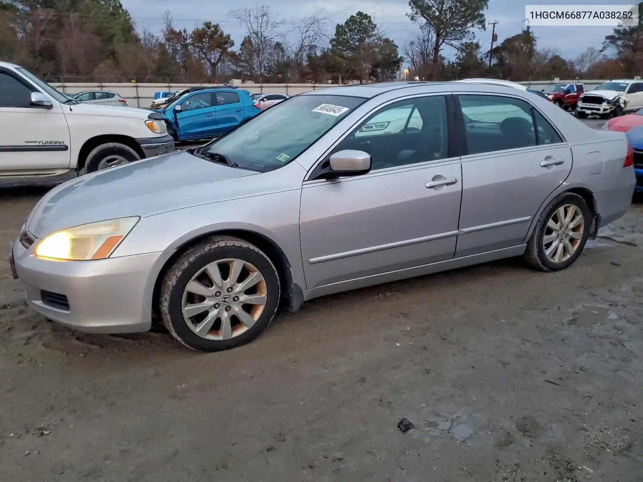 1HGCM66877A038252 2007 Honda Accord Ex