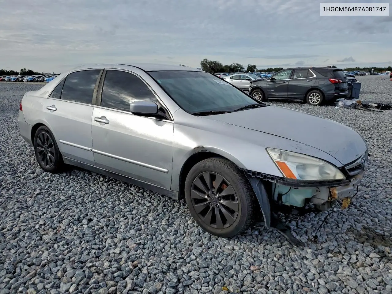 1HGCM56487A081747 2007 Honda Accord Lx