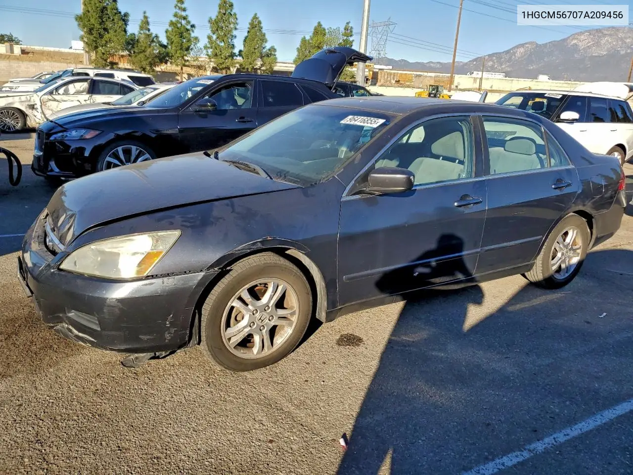 1HGCM56707A209456 2007 Honda Accord Ex