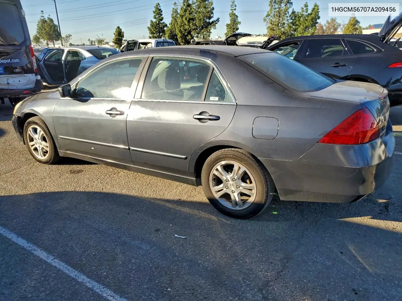 1HGCM56707A209456 2007 Honda Accord Ex