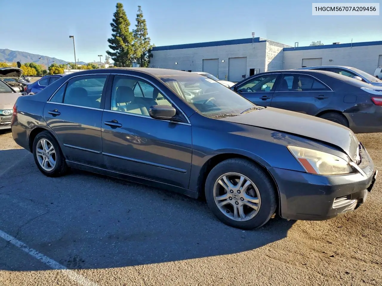 1HGCM56707A209456 2007 Honda Accord Ex